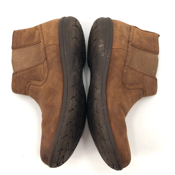 MERRELL Encore Kassie Ankle Boot 8.5 Leather Brown Waterproof Bootie Women Boots - Picture 3 of 9